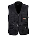 Miniatyrbilde 1 av 3: Fiskevest for menn, utendørs, jakt, fottur, utendørs vest med lommer black 3xl