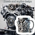 Miniatyrbillede 2 af 2: Personlig rustfri stål krus, V8/V6 motor design rustfri stål krus V8