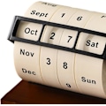 Miniatyrbilde 5 av 5: ＫＬＫＣＭＳ Evigvarende Kalender Nedtelling Skrivebordskalender Roterende Kalender i Tre for Klasserom