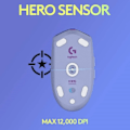 Miniatyrbillede 2 af 4: Logitech G305 LIGHTSPEED Trådløs Gaming Mus, Hero 12K Sensor, 12000 DPI, Letvægt, 6 Programmerbare Knapper, 250 Timers Batterilevetid, Hvid
