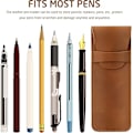 Miniatyrbillede 4 af 5: 2 stk. PU læder penalhus, pen etui, kuglepen (sort og brun), sort, brun, dokumentmappe