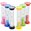 Miniatyrbillede 1 af 4: Timeglas 6 stk., 30 sekunder, 1 minut, 2 minutter, 3 minutter, 5 minutter, 10 minutter