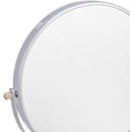 Miniatyrbilde 3 av 5: Veggmontert sminkebord rundt speil, krom, 38,5 x 3 x 28 cm