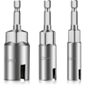 Miniatyrbild 1 av 5: 3-pack Hexskaft Mutterdragare, 1/4\" Hexskaft Power Wing Mutterdragare Set, Spårad Wingmutterkrok Borrbit Socket Nyckel Panelmutter Skruvverktyg Öga C-krok B
