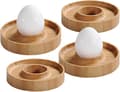 Äggkoppar, set om 4, Material: Bambu, Mått: Diameter 10 cm, Höjd: 2 cm, Färg: Brun