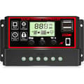 12V/24V Dynamisk Solladdningsregulator, Batteriregulator med Dubbla USB-portar