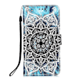 Pikkukuva 2 / 3: Yhteensopiva Samsung Galaxy X Cover 5 Nahkainen Lompakkokotelo Korttipaikalla Kuviolla - Mandala