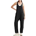 Miniatyrbild 2 av 3: Damkläder Sommar Casual Lös Lång Overall Jumpsuit Romper Lös Jumpsuit med Fickor Svart 4XL