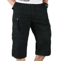Miniatyrbillede 2 af 3: Herre 3/4 Længde Elastik Talje Shorts Cargo Combat Capri Sort 2XL