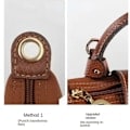 Miniatyrbild 3 av 4: Longchamp Väska Transformations Tillbehör Mini Väska Gratis Perforerad Axelrem Mini Väska Axelrem Brun Guld Brun Guld