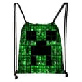 Gymväska Minecraft Creative Dragskoväska Portabel Barn Utomhus Student Dragskoväska