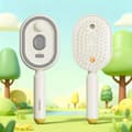 Elektrisk sprayhårborste - Eterisk oljediffusor Hårbottenmassager Antistatisk Vit white