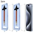 iPhone 15 Pro 2-PACK näytönsuoja, täysin peittävä karkaistu lasi