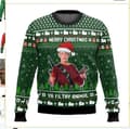 Jultröja med rund hals, pullover, 3D-tryckt vintertröja med lång ärm - EL3634 - Storlek MM XL