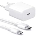 Lader - Hurtiglader - Adapter + Kabel 20W USB-C 2m Kabel Hvit 1-pakning