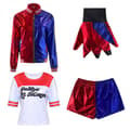 Xbi- Mardi Gras Halloween kostumer Harley Quinn cosplay 4 sæt 4 sæt 150 4 set 150