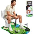 Toilet Golfspil - Minigolfsæt til badeværelset med 2 bolde og putter, sjov gave til mænd, far og ægtemand (White Elephant Gave)