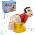 Tomte-bubbelmaskin, rolig bubbelblåsande leksak gul Yellow