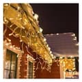 20m 600 LED istappsslingor för jul trädgård, gardinslingor, varmvit