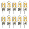 10 stycken G4 LED-stiftlampor (AC/DC 12V: Varmvitt ljus 3000K)