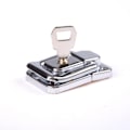 Miniatyrbillede 4 af 5: J402 skabskasse Firkantet lås med nøglefjederlås Silver 0