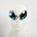 Pikkukuva 3 / 5: Funny Aliens Pukulasit Rainbow Linssit ET Aurinkolasit Hallo Gray