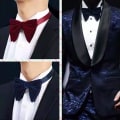 Pikkukuva 4 / 8: Velvet Big Bowties Naisten Miesten Sulhasen Häät Rusetti Cravat Black one size