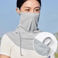 Miniatyrbillede 4 af 8: Ansigtsmaske Solhætte Hat UV Beskyttelse Is Silke Halstørklæde Mænd Kvinder Light gray