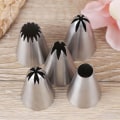 Miniatyrbillede 3 af 5: 5 stk. Rustfrit stål glasur rør kagedyser Cupcake Crea Silver one size