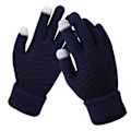 Pikkukuva 1 / 5: Naisten Talvi Kosketushanskat Lämmin Stretch Neulo Rukkaset Full Fing Navy blue one size