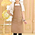 Miniatyrbillede 5 af 8: Lærred Polyester Pocket Forklæde Slagter Håndværk Bagning Kokke Kitch Khaki one size
