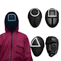 Pikkukuva 3 / 8: Calamari Game Cosplay-naamio rekvisiitat Neliö Ympyrä Kolmio Kuvio Triangle