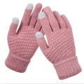 Miniatyrbilde 1 av 5: Kvinner Vinter Touch hansker Varm Stretch Strikke votter Full Fine Pink one size