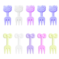 Miniatyrbillede 5 af 7: Tegneserie Frugt Gaffel Tandstikker e Dyr Valg Mini Frokost Bo 10PCS