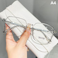 Miniatyrbillede 7 af 8: Anti Blue Light Briller Damer Mænd Big Frame Transparent Eyeglas A6 one size