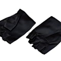 Miniatyrbillede 8 af 8: Læder Fingerløse Korte Handsker Sorte Nitter Stud Half Finger M Black One Size