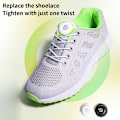 Miniatyrbillede 8 af 8: 1 Par Sneaker Snørebånd Elastic No Tie Snørebånd Snørebånd Stretching Lo C C