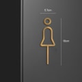 Pikkukuva 5 / 5: WC-kylttilevy rintaliivit Pesuhuoneen oven seinätarra Wc Hol Gold 2Pcs