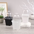 Miniatyrbild 2 av 5: 5st fyrkantig liten blomkruka med fuktkupol lings ing krukor Transparent one size