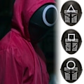 Pikkukuva 4 / 8: Calamari Game Cosplay-naamio rekvisiitat Neliö Ympyrä Kolmio Kuvio Triangle