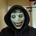 Pikkukuva 8 / 8: Kammottava Halloween-naamio Hymyilevät demonit Kauhukasvomaskit Paha green A2