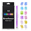 Miniatyrbilde 4 av 7: 12 Farger Metallic Fargeblyanter Tegning Skissesett Colorin Multicolor onesize