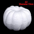 Miniatyrbillede 1 af 8: Skum Græskar Hvid Blank Halloween Jul Simulering Græskar 13cm