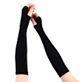 Miniatyrbillede 1 af 8: Ice Silk Sleeve Cuff Arm Uv Sun Protect AntiSlip Summer Outdoo Black One Size