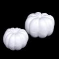 Miniatyrbillede 5 af 8: Skum Græskar Hvid Blank Halloween Jul Simulering Græskar 13cm