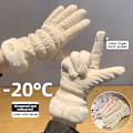 Miniatyrbilde 2 av 8: Vinterhansker for kvinner, tykke og varme, for sykling, fjellklatring og ski Gray
