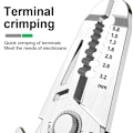 Miniatyrbillede 5 af 7: Multifunktionel Trådstripper i Rustfrit Stål 8 i 1 Kabel Elek Silver