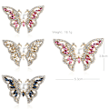 Miniatyrbillede 2 af 5: 1 Stk Rhinestone Sommerfugl Brocher Kvinder Elegant Krystal Insekt Champagne One Size