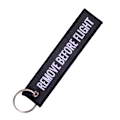 Miniatyrbild 1 av 5: Remove Before Flight Nyckelring Polyester Broderi Mes Black 13*3CM