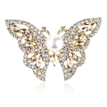 Miniatyrbillede 1 af 5: 1 Stk Rhinestone Sommerfugl Brocher Kvinder Elegant Krystal Insekt Champagne One Size